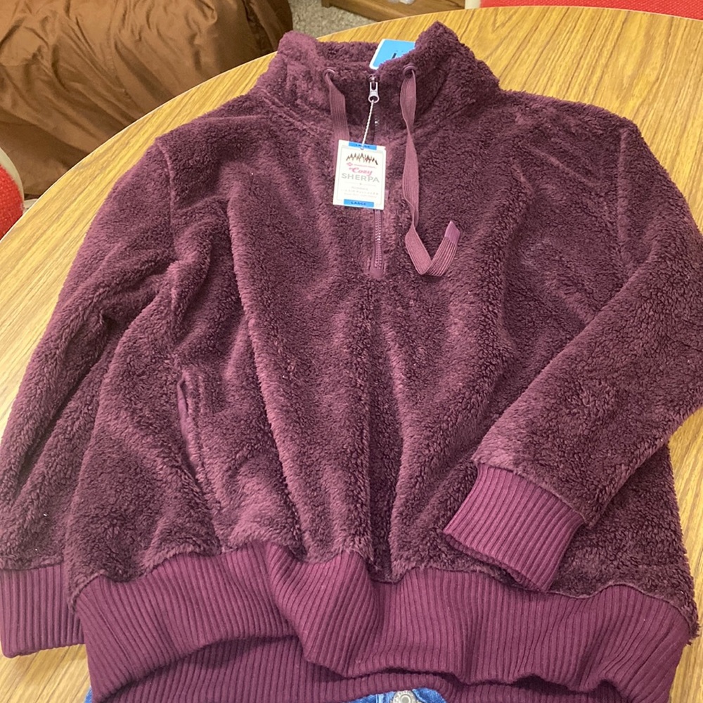 Cozy Sherpa 3/4 zip pullover